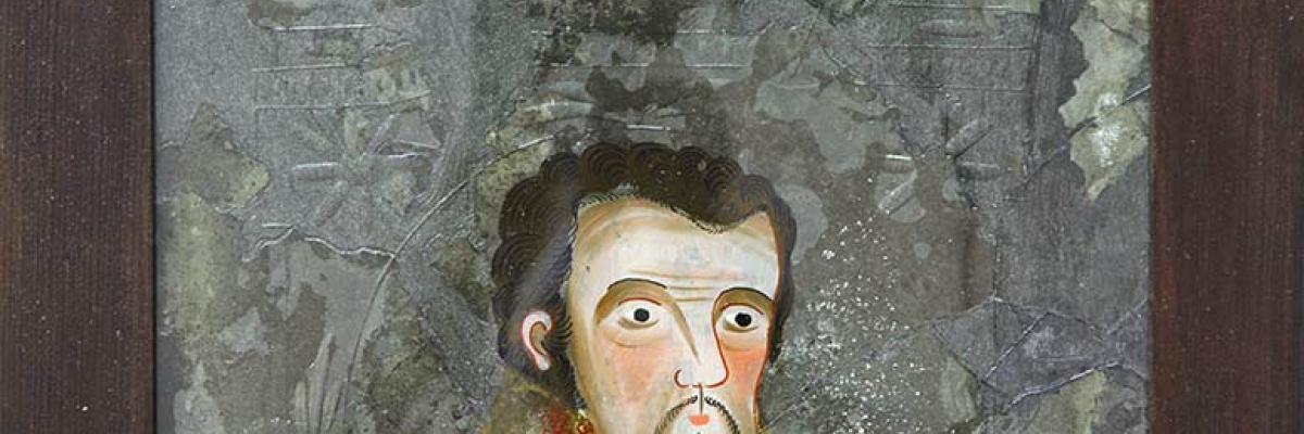 Podmalba na skle Portrét maršála Blüchera